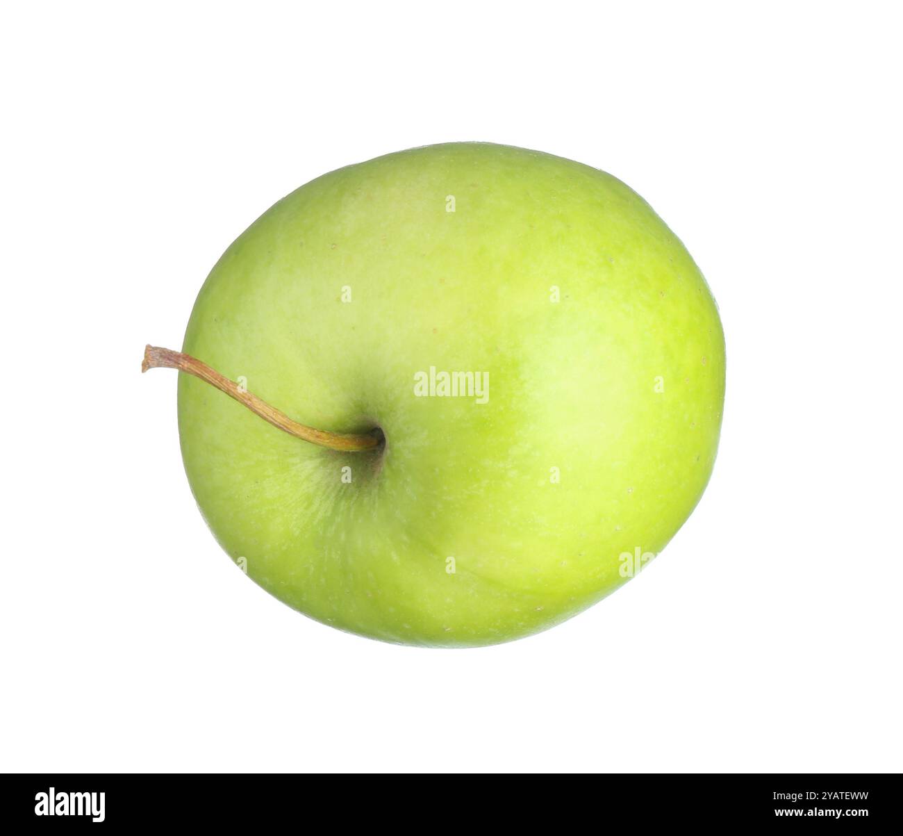 One fresh green apple isolated on white Stock Photo - Alamy