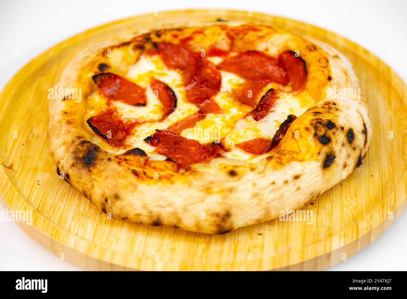 Classic rustic artisanal pizza with long-maturing dough Stock Photo - Alamy
