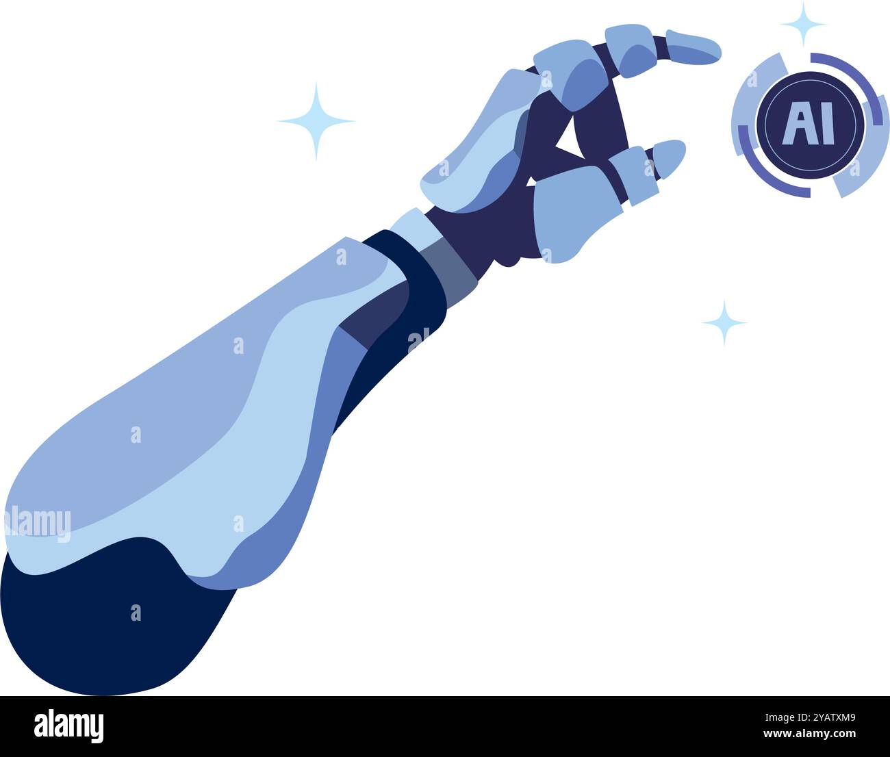 Intelligent robotic arm Stock Vector Images - Alamy