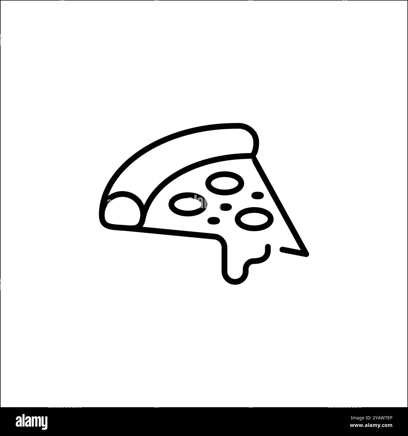 Pizza slice icon Stock Vector Image