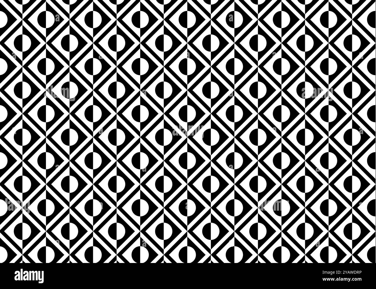 abstract geometric background black and white, illustration style Stock ...