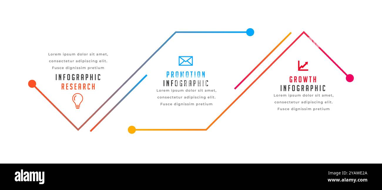 3 steps infographic timeline chart banner for modern presentation ...