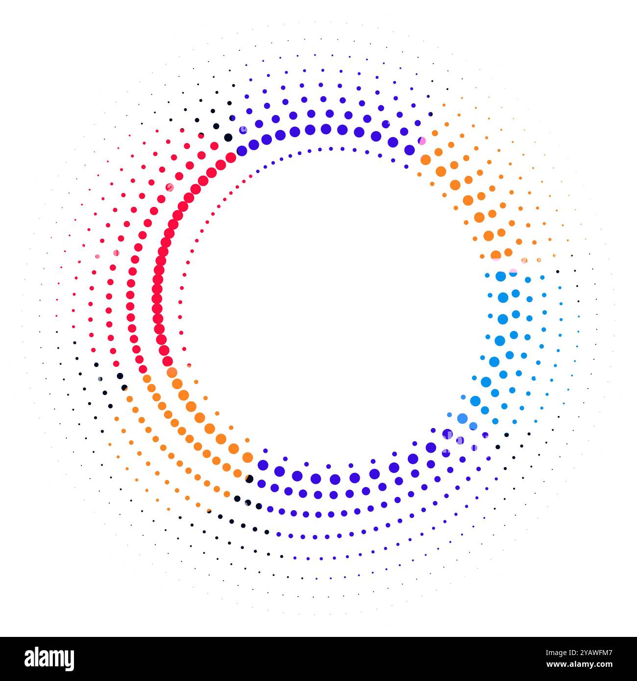 colorful circular halftone dotted frame design vector Stock Vector ...