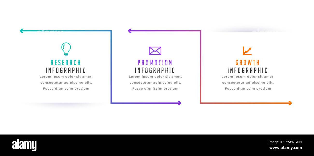 three steps infographic success plan for business promo vector Stock ...