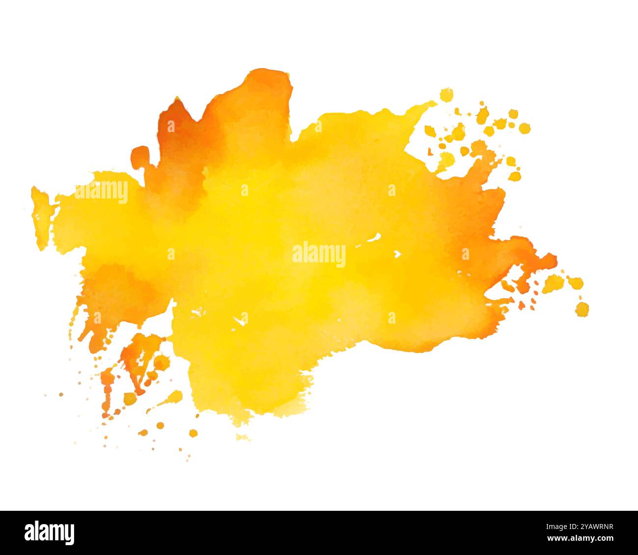 abstract yellow watercolor ink spot texture background vector Stock ...