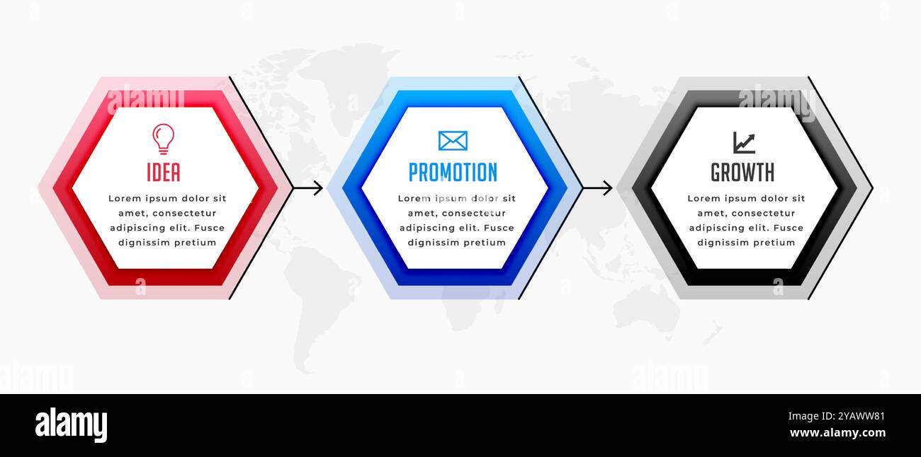 3 step infographic timeline diagram banner for business success vector ...