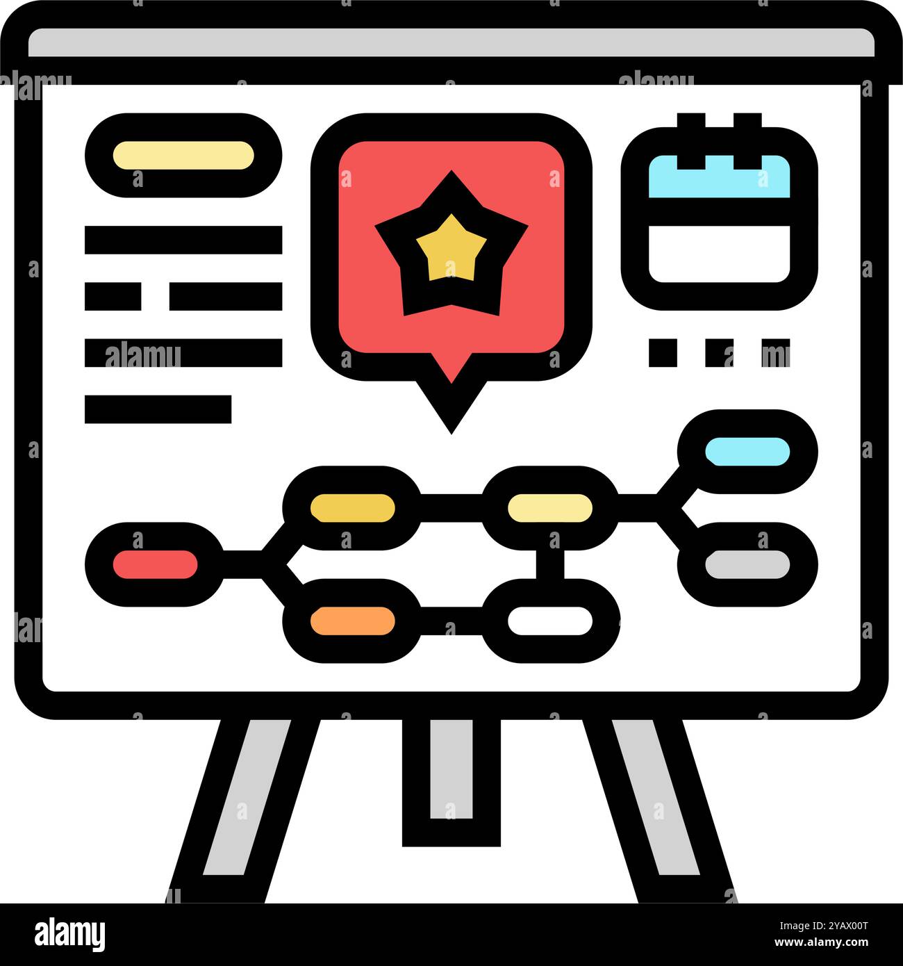 planning event agency color icon vector illustration Stock Vector Image ...