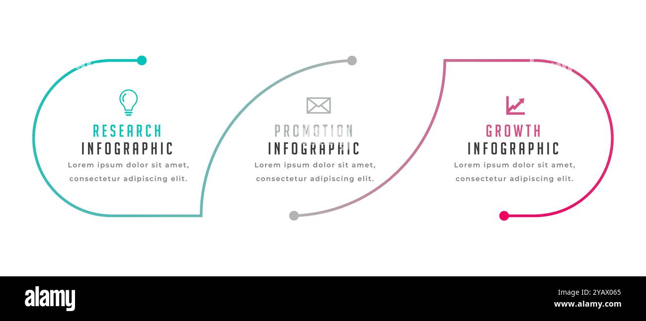 3 steps infographic success plan banner for corporate growth vector ...