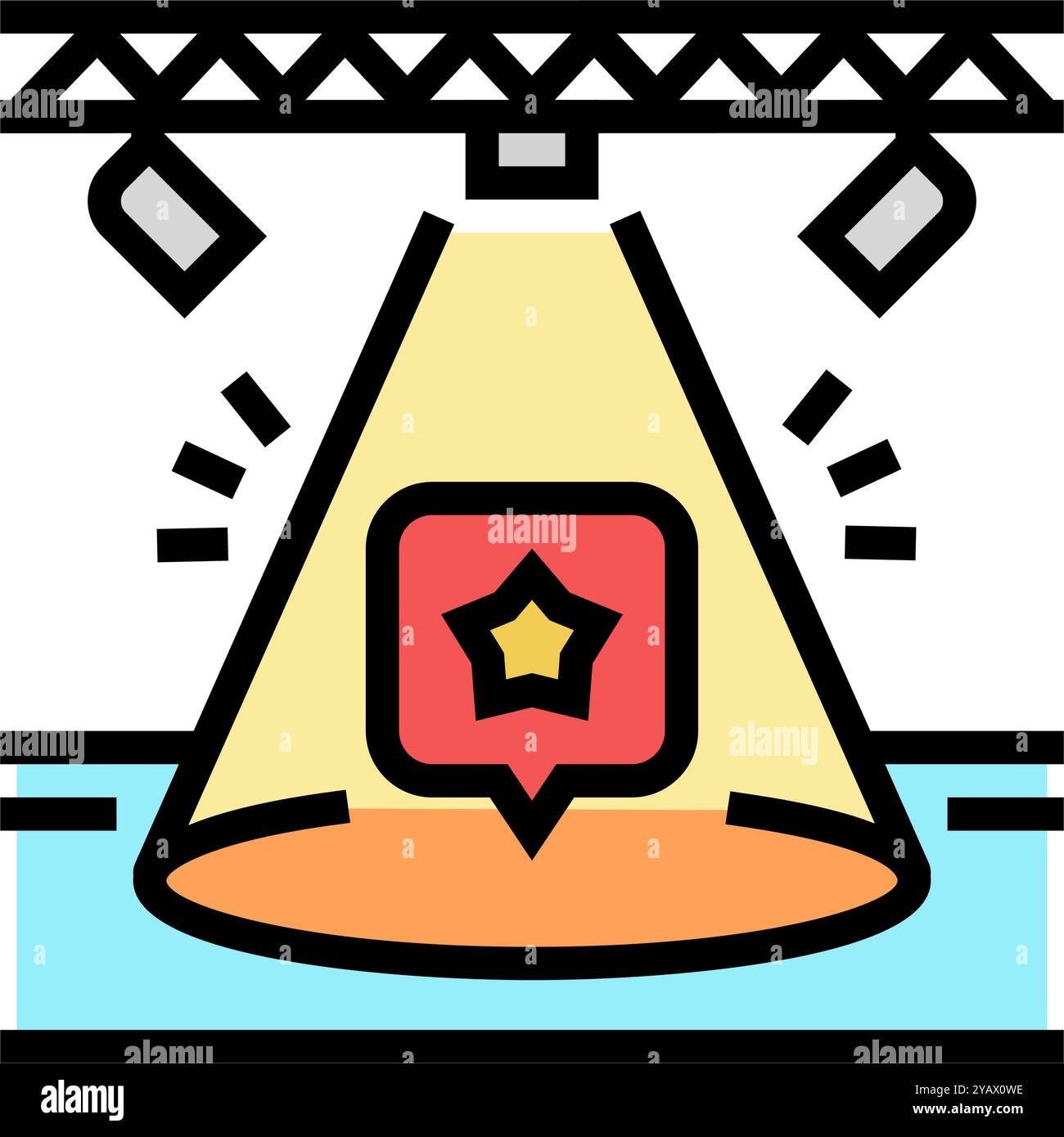 lighting design agency color icon vector illustration Stock Vector ...