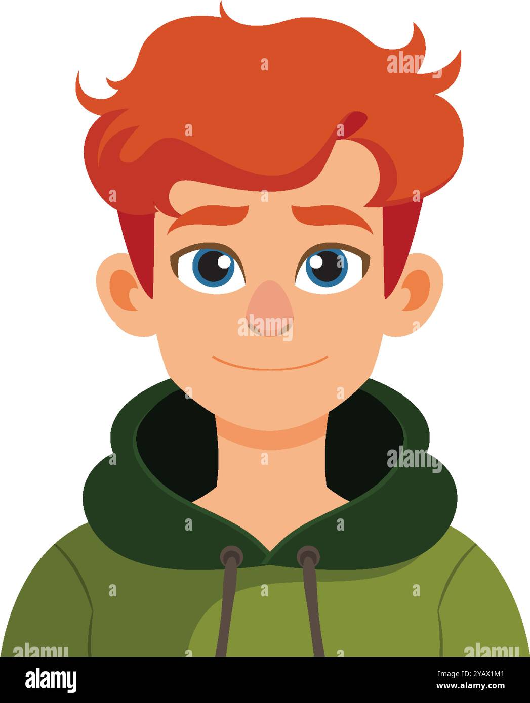 A cheerful boy with red hair Stock Vector Image & Art - Alamy