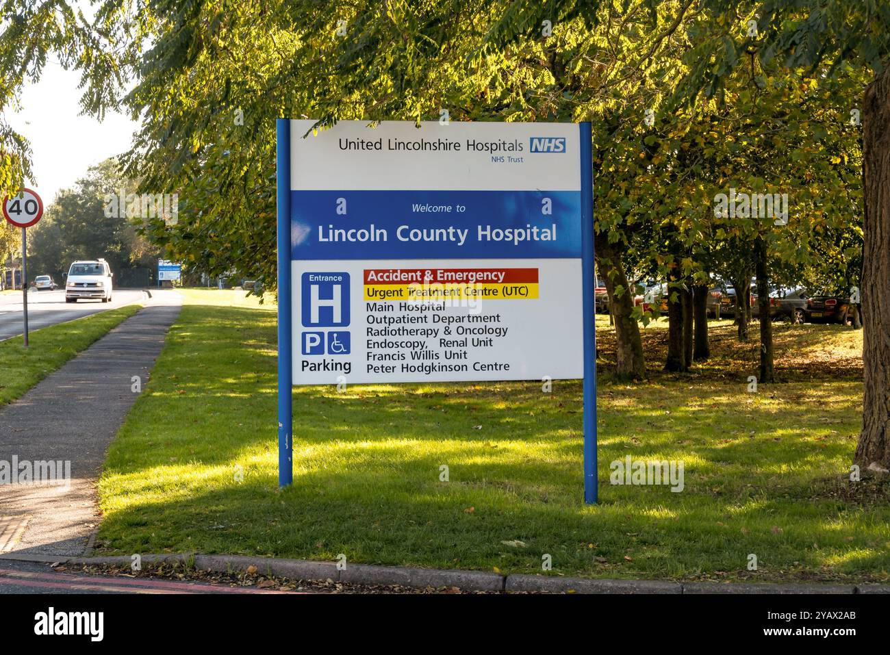 Information Sign At Entrance H To Lincoln County Hospital Greetwell 