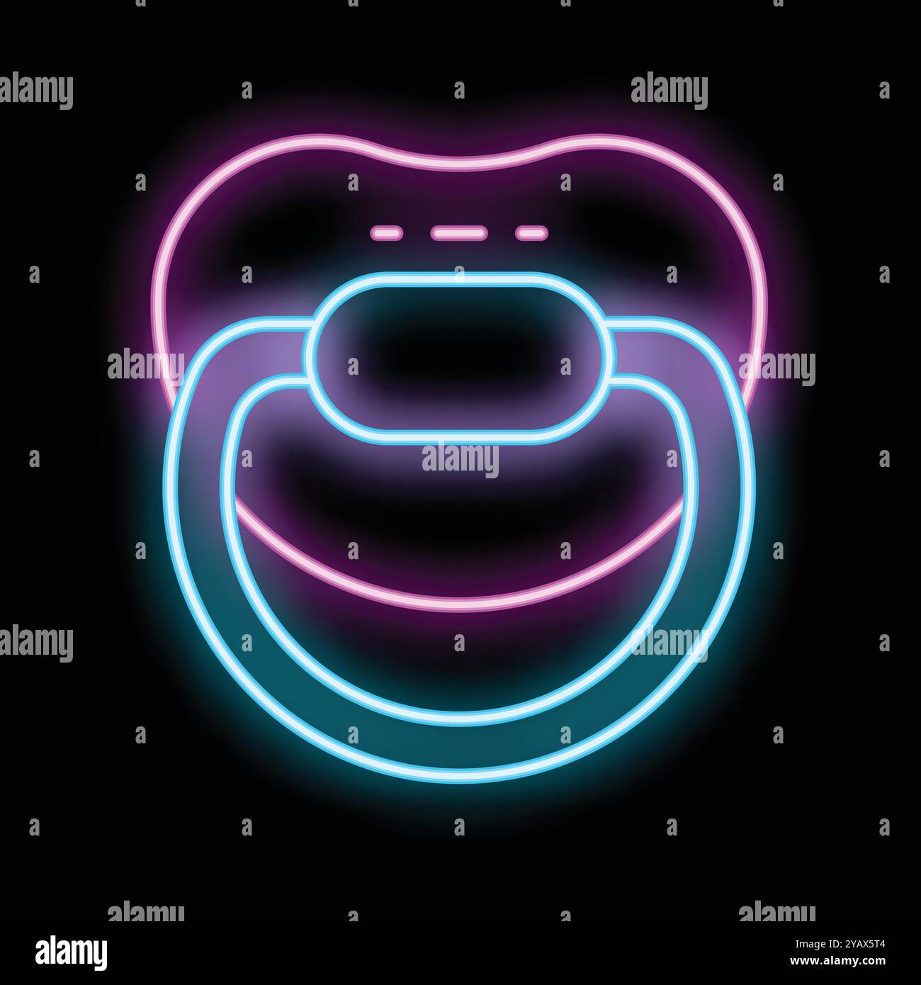 Led Pink Pacifier Sign Pacifier studio Stock Vector Images - Alamy