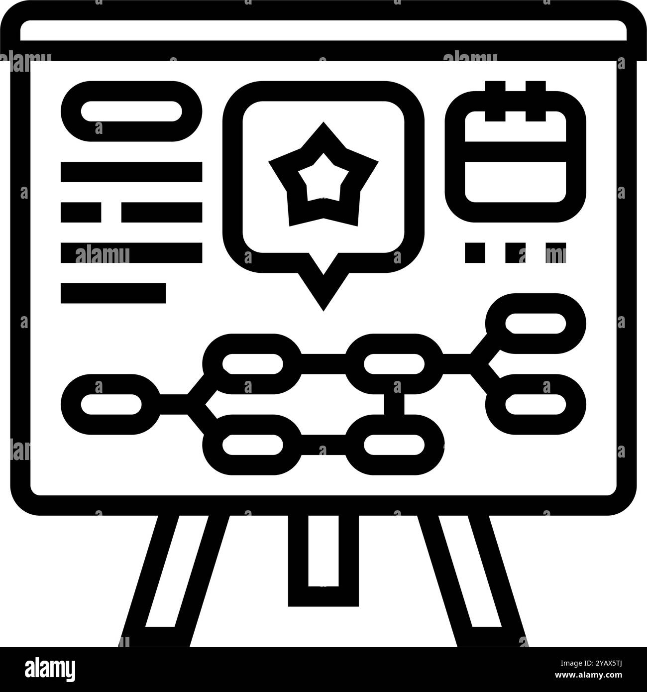 planning event agency line icon vector illustration Stock Vector Image ...