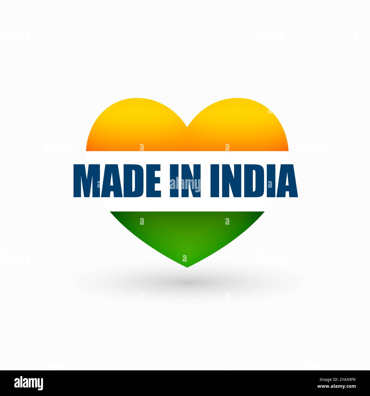 made in india tricolor heart background show your love for country