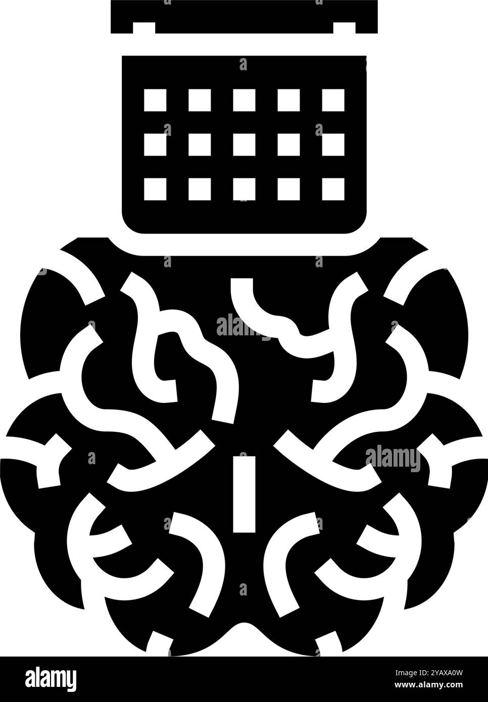 calendar brainstorm glyph icon vector illustration Stock Vector Image ...