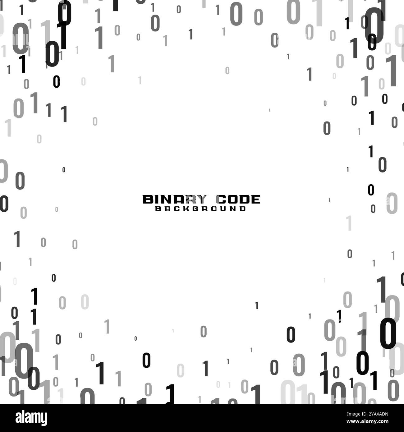 cyberspace binary code white background design vector Stock Vector