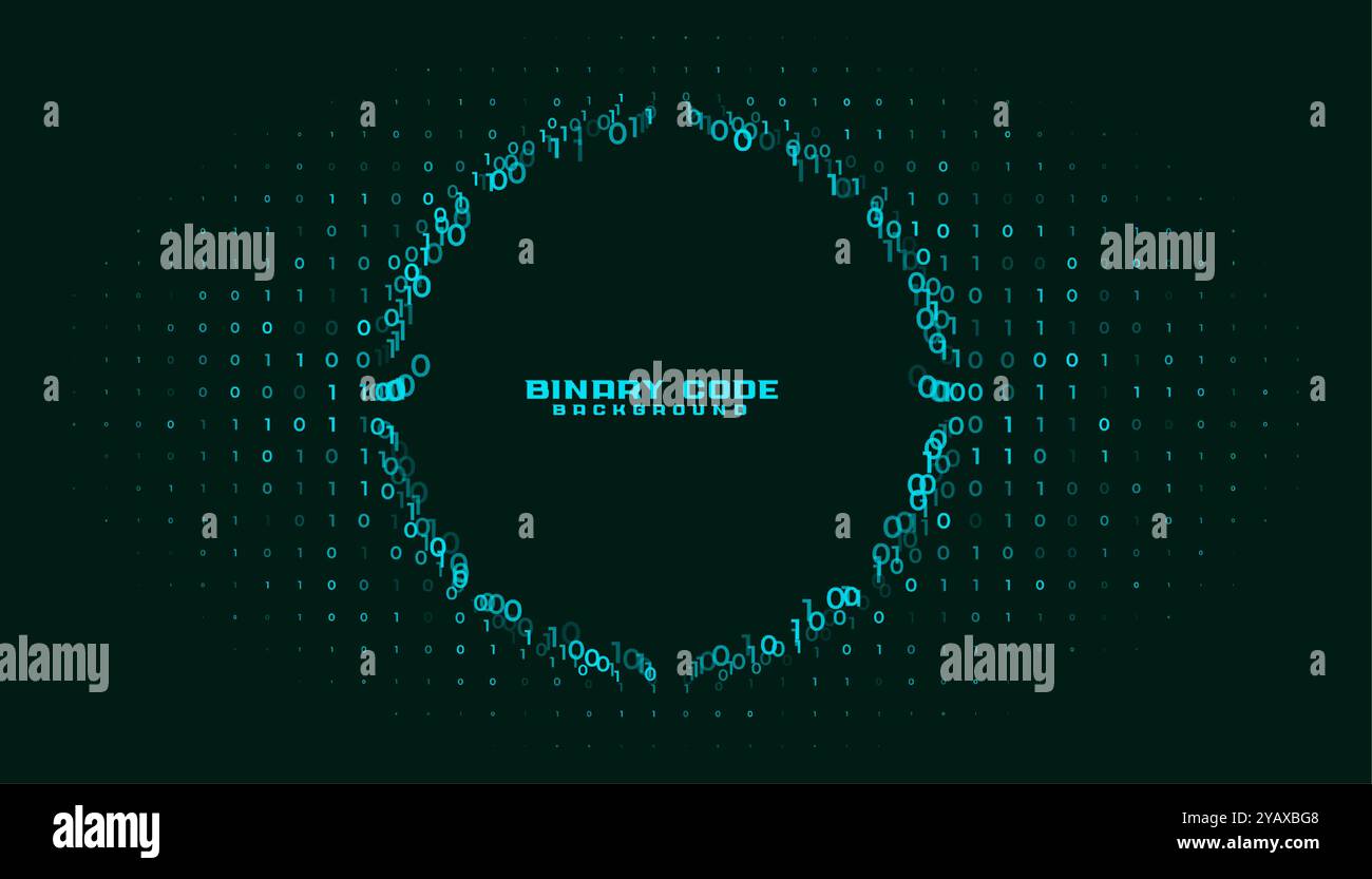modern binary code tech concept background vector Stock Vector