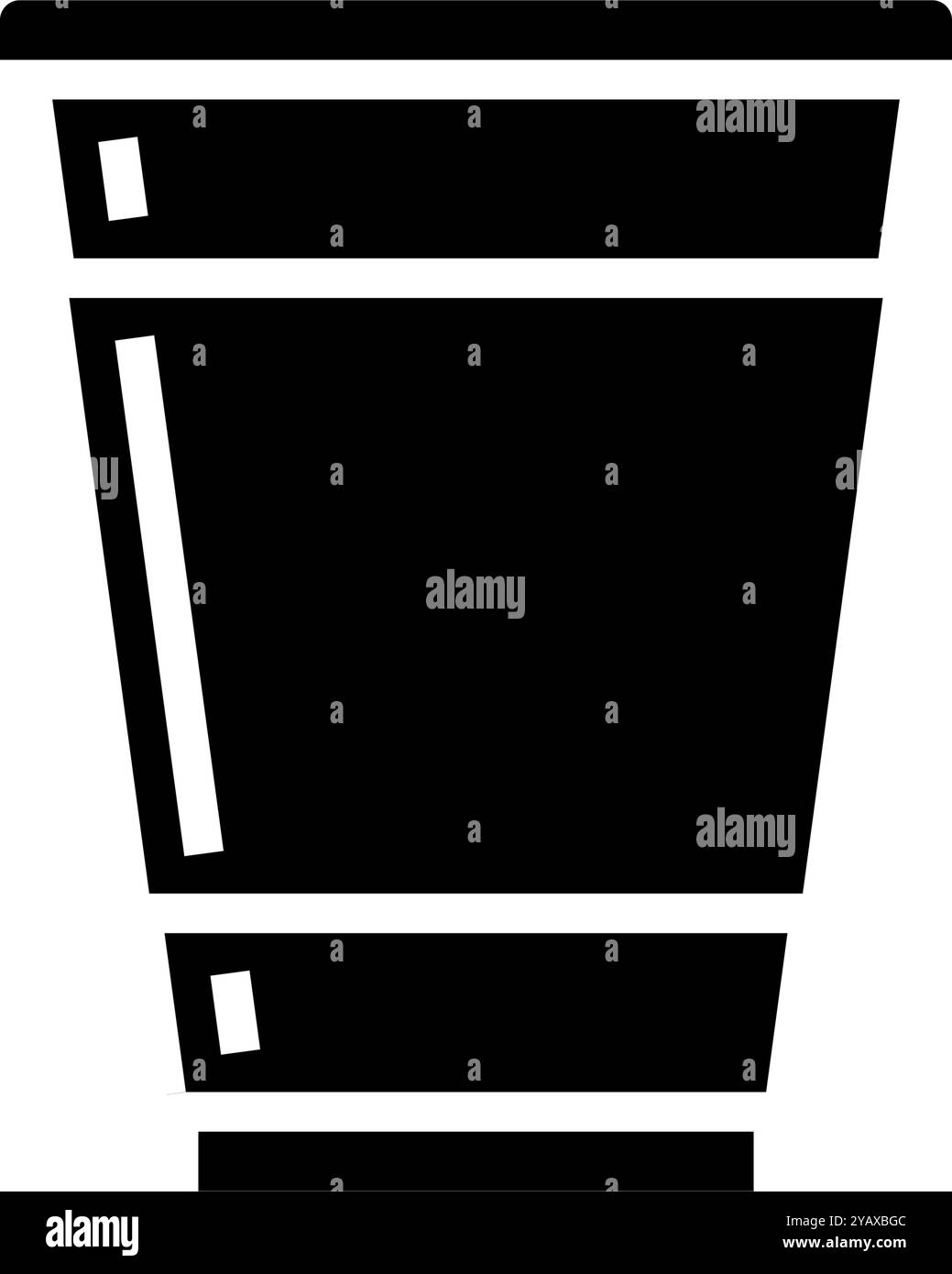 cup plastic package glyph icon vector illustration Stock Vector Image ...