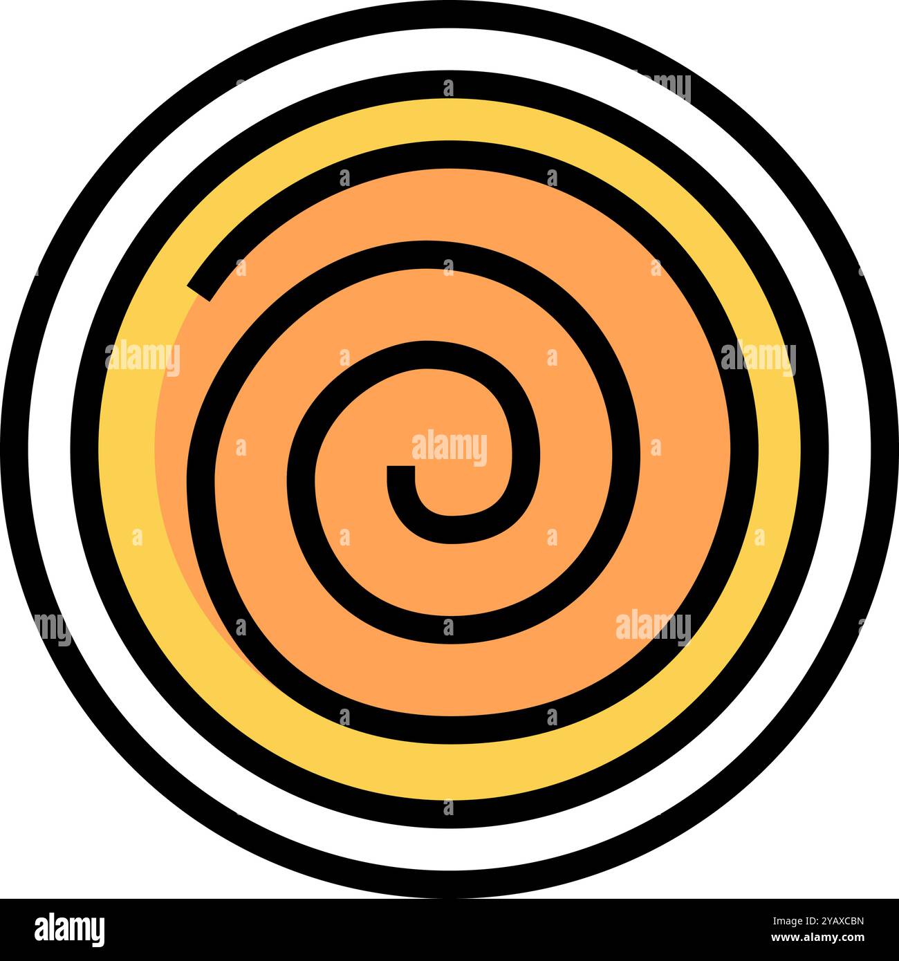 spiral acupuncture color icon vector illustration Stock Vector Image ...