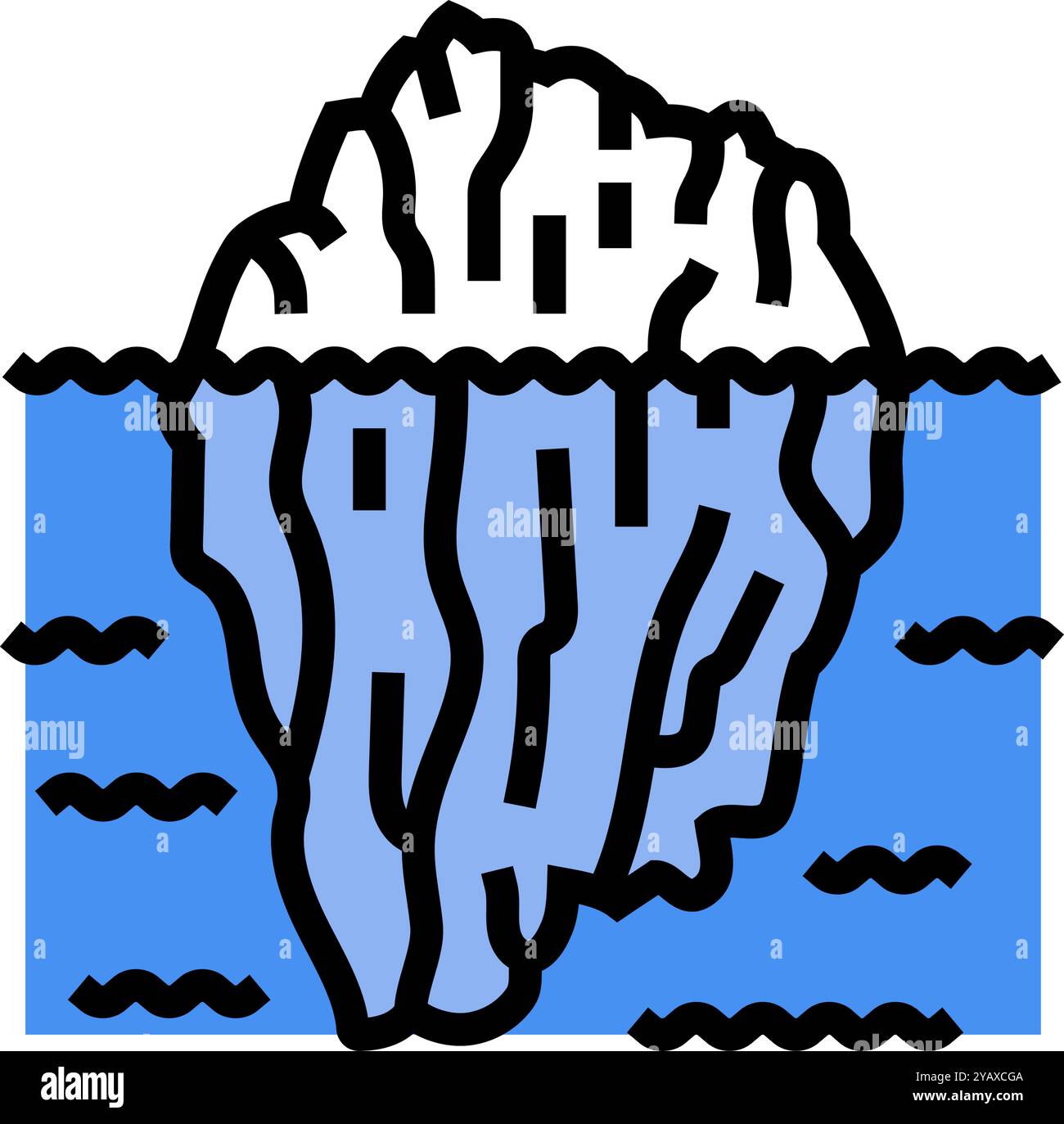 iceberg weather natural phenomena color icon vector illustration Stock ...