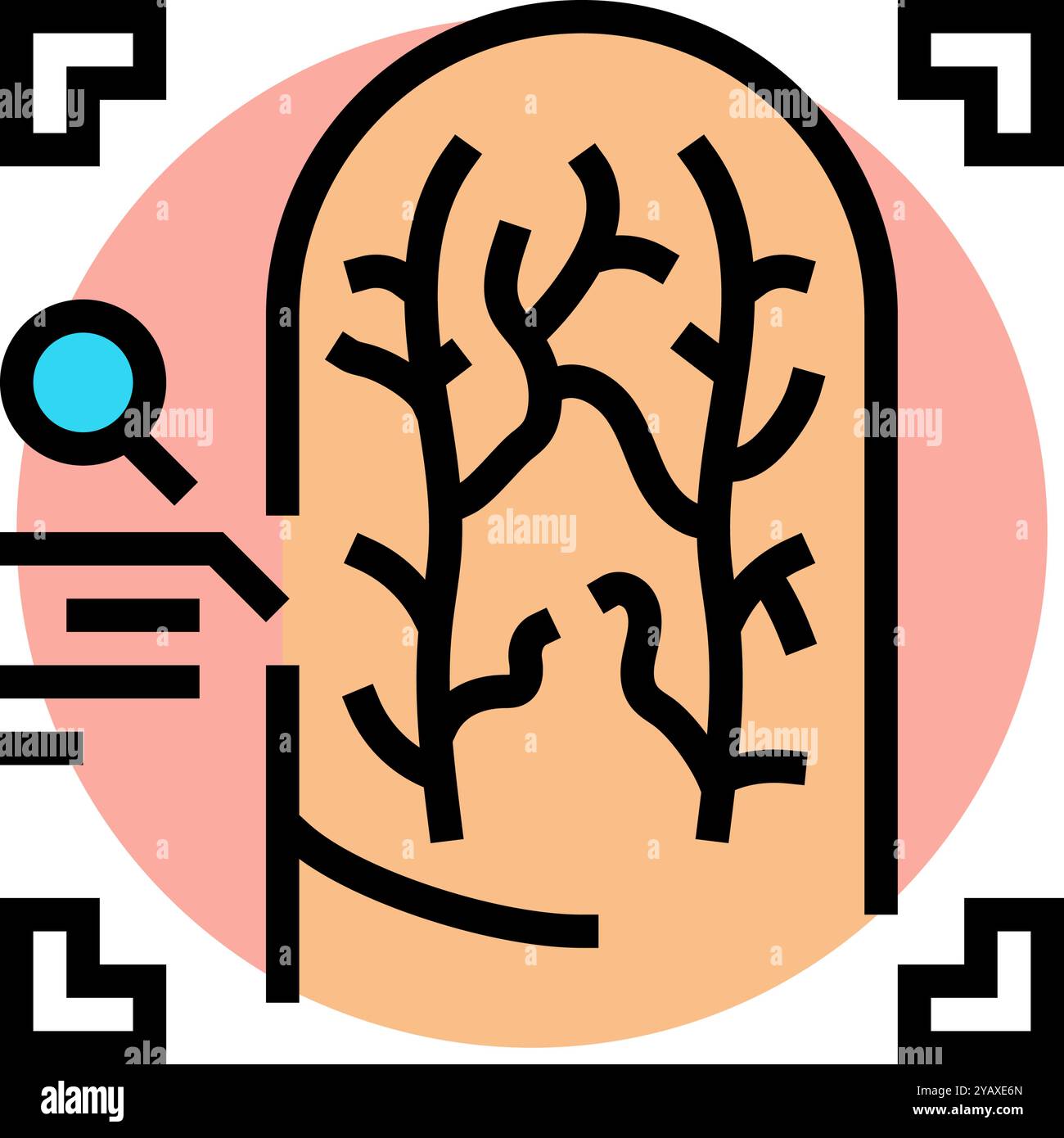 finger vein recognition color icon vector illustration Stock Vector ...