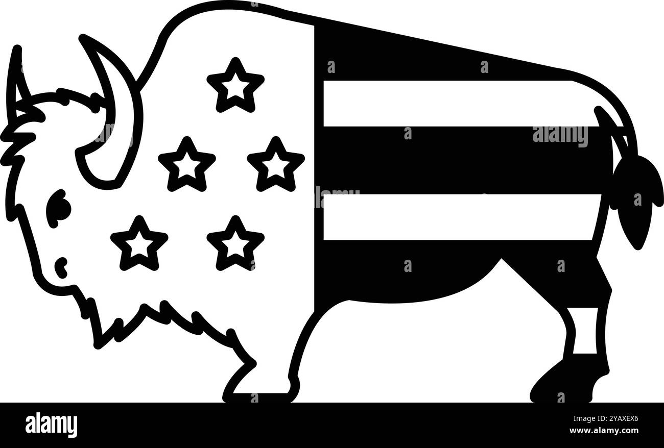 Buffalo vector map hi-res stock photography and images - Alamy