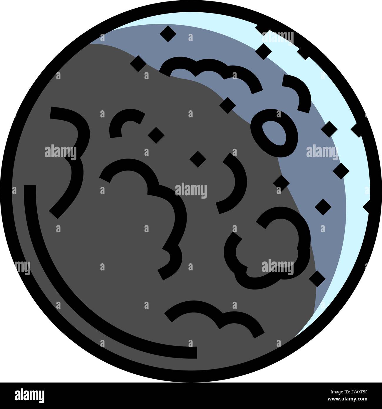 lunar eclipse weather natural phenomena color icon vector illustration ...