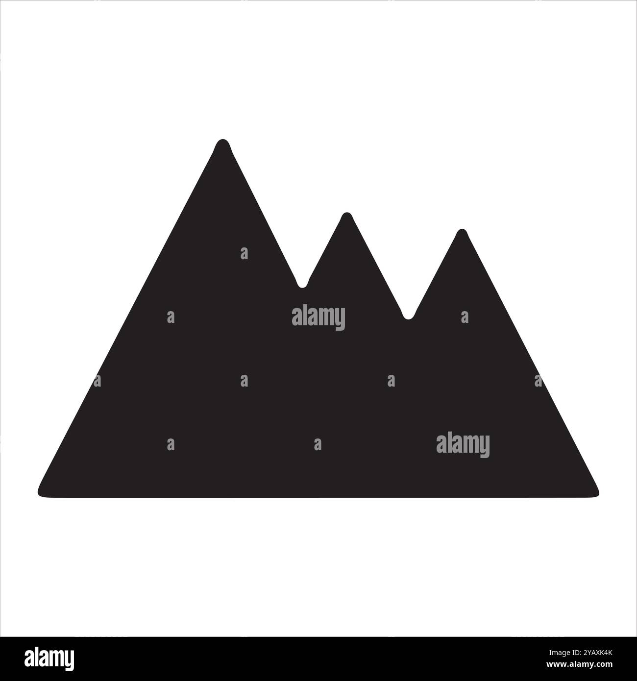 Mountain icon vector on white background Stock Vector Image & Art - Alamy