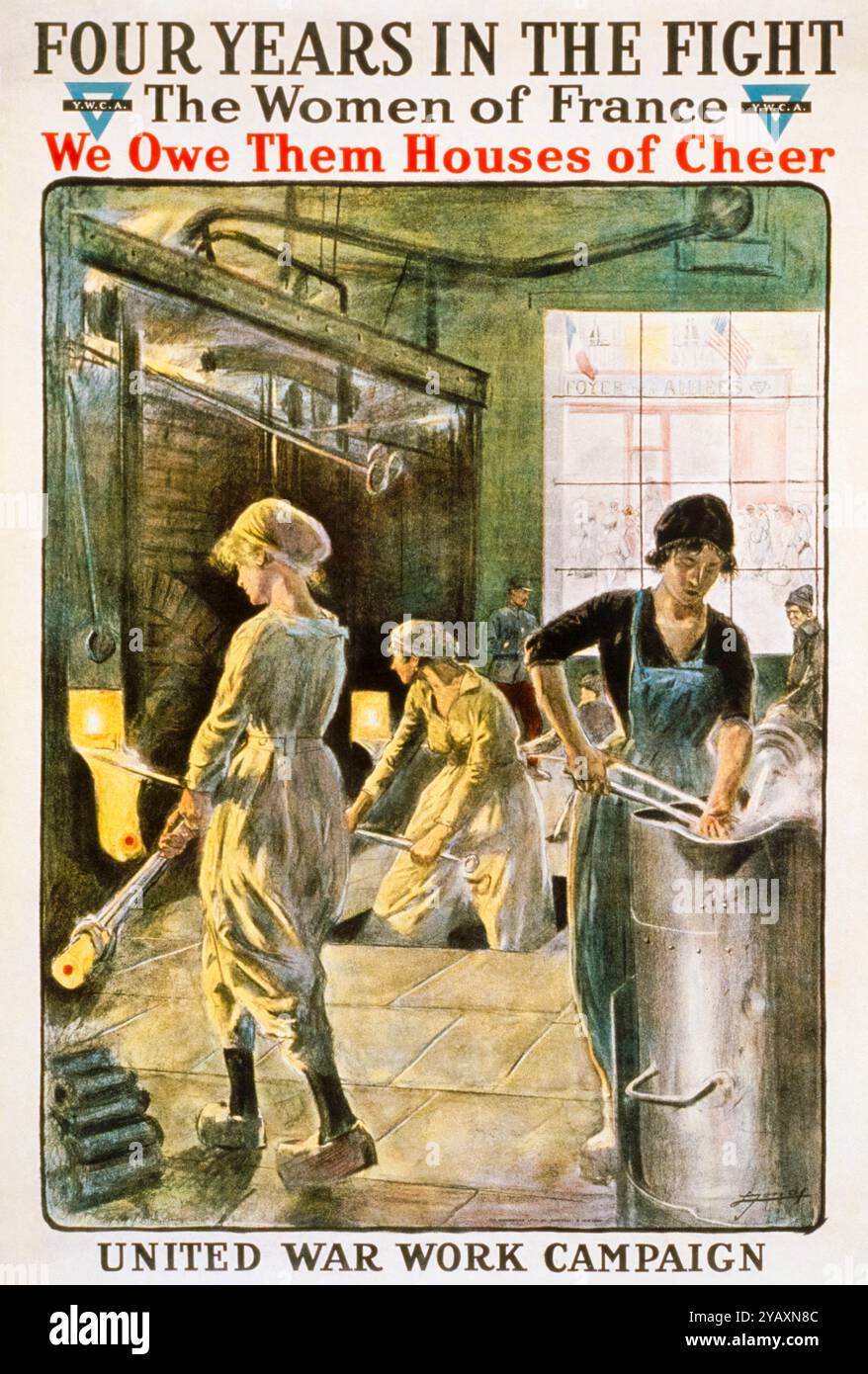 WW1 French art postcard, waiter bringing artillery shell to lady WW1 French art postcard, waiter bringing artillery shell to lady