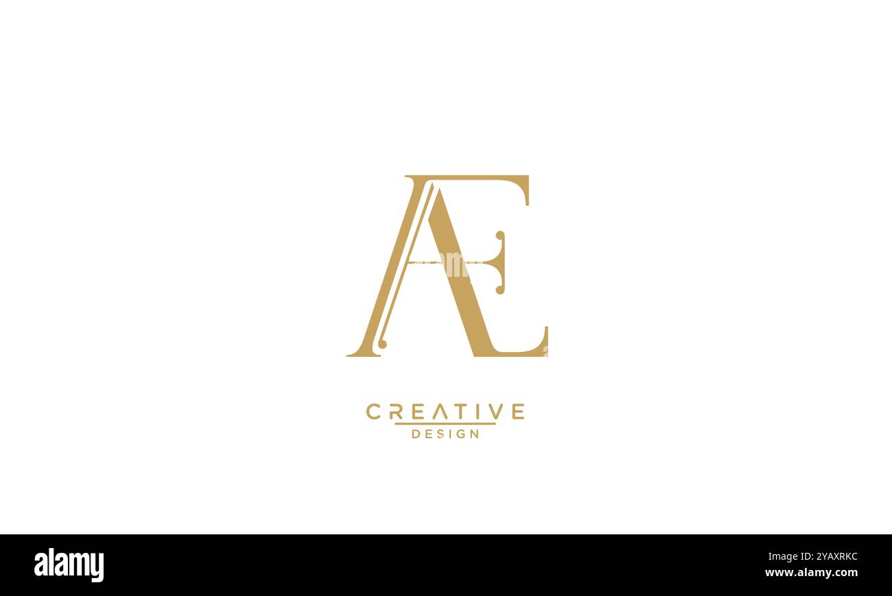 AE, EA, Abstract Letters Logo Monogram Stock Vector