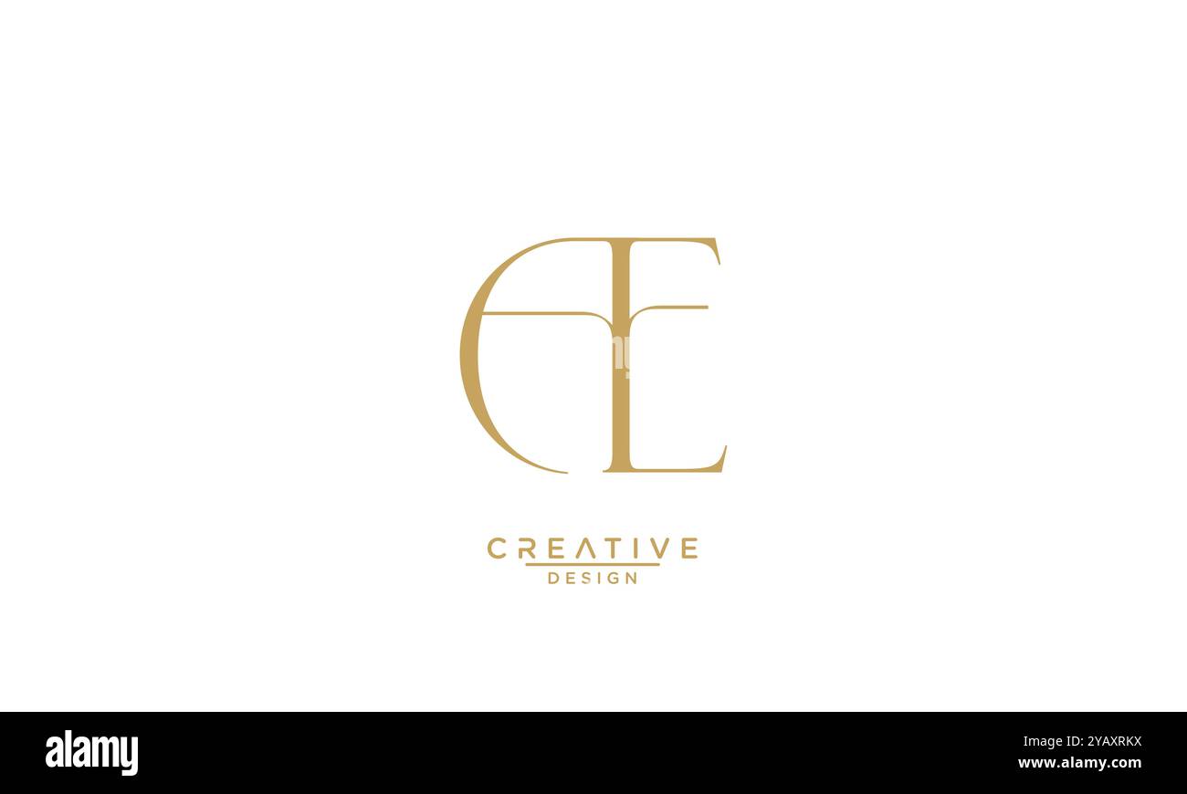 AE, EA, Abstract Letters Logo Monogram Stock Vector