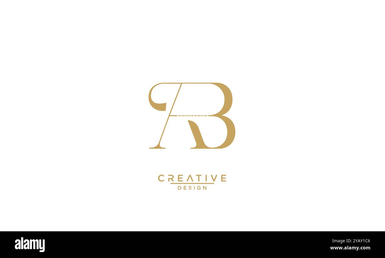 AB, BA, A, B, Abstract  Letters Logo Monogram Stock Vector