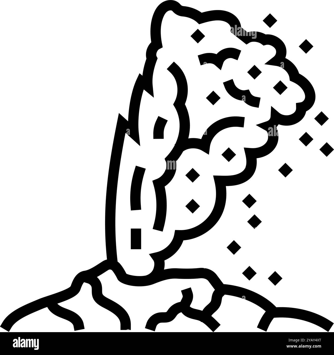 geyser weather natural phenomena line icon vector illustration Stock ...