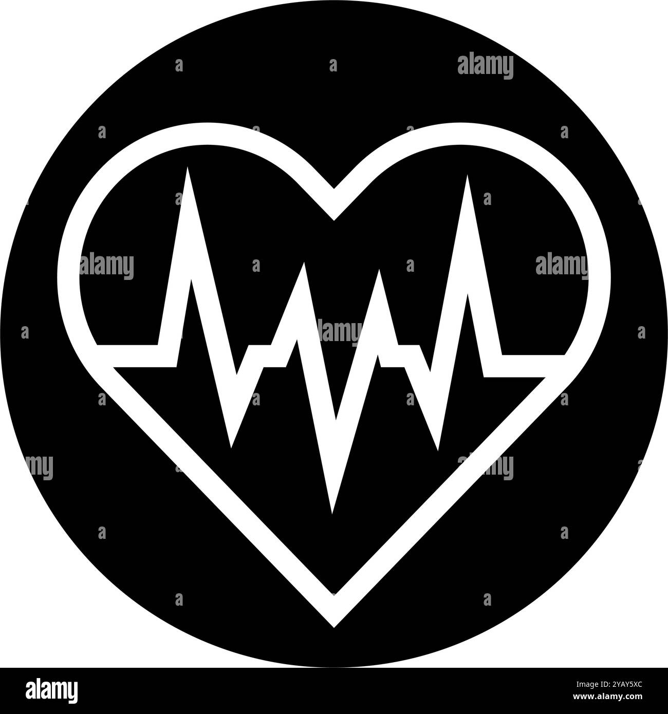 heartbeat line acupuncture glyph icon vector illustration Stock Vector ...