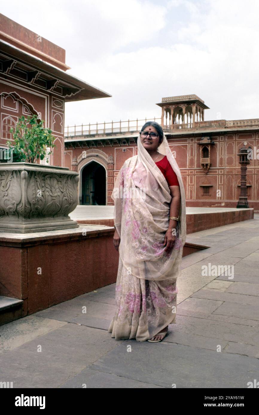 Indian woman wrapped in sari hi-res stock photography and images - Alamy