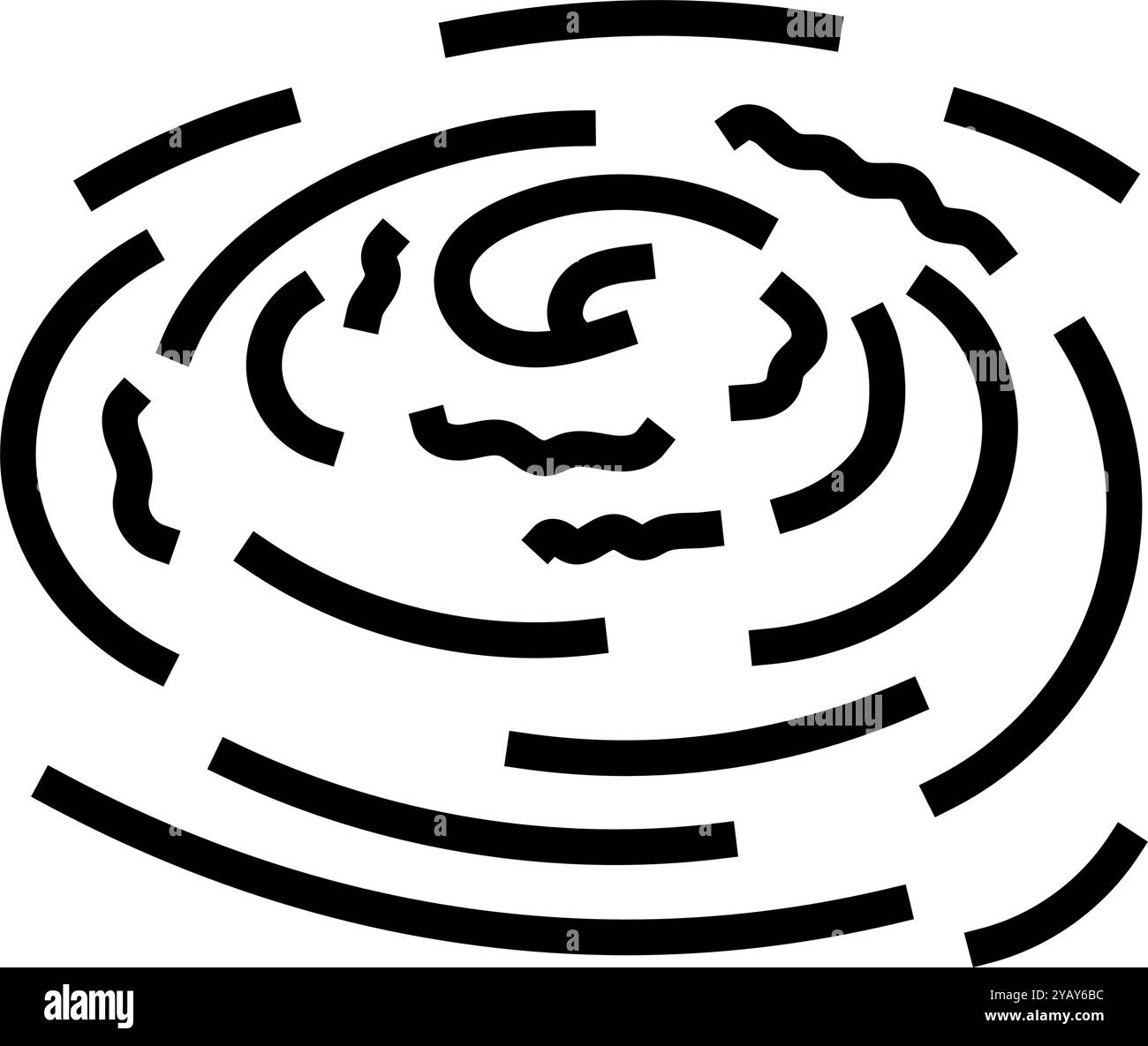 hurricane weather natural phenomena line icon vector illustration Stock ...