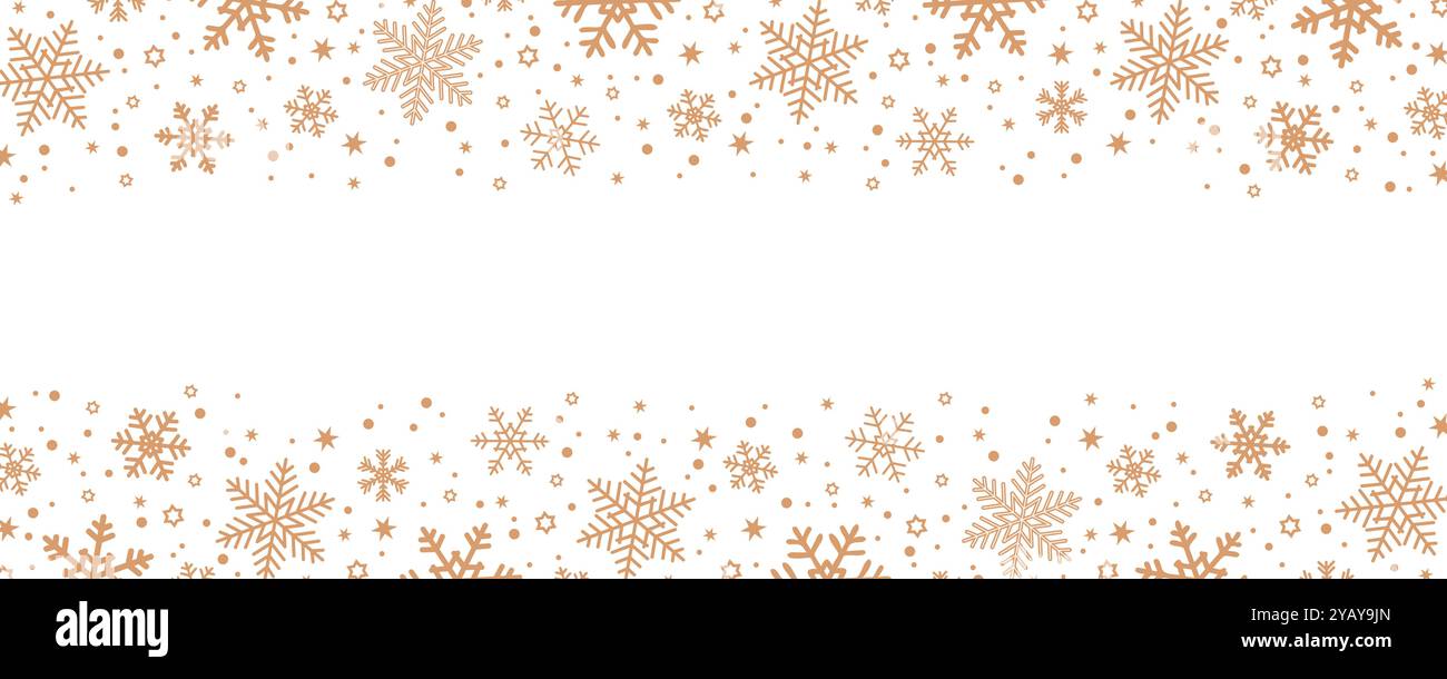 christmas banner with snowflake border isolated vector illustration ...