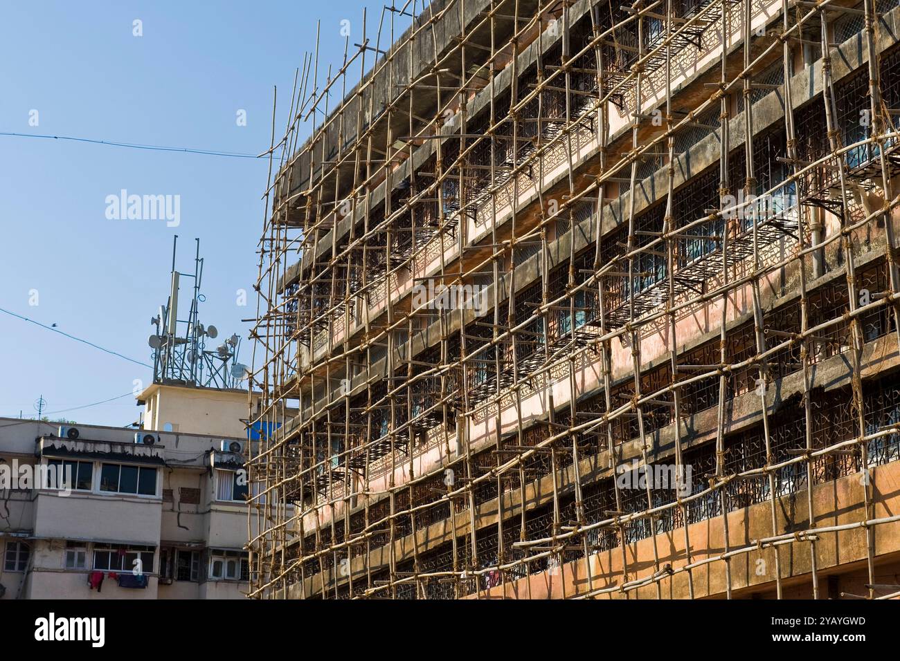 Under construction, Poor area near Colaba, Mumbai, India Stock Photo ...