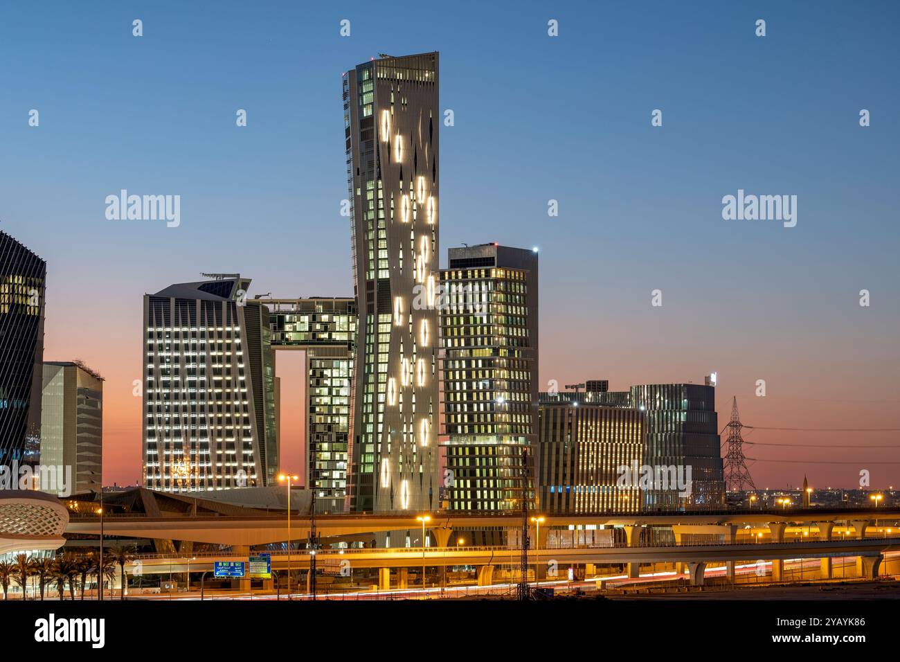 King Abdullah Financial District Riyadh. know as KAFD Stock Photo