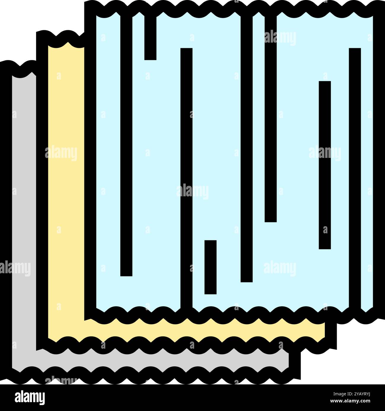 lining fabric dressmaking fashion color icon vector illustration Stock ...