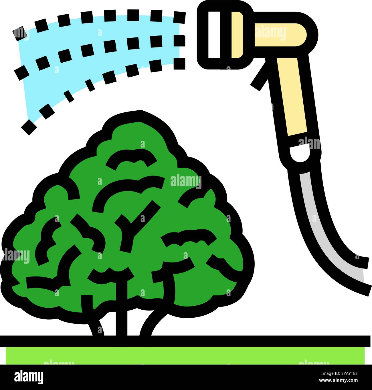 watering plants garden maintenance color icon vector illustration Stock ...