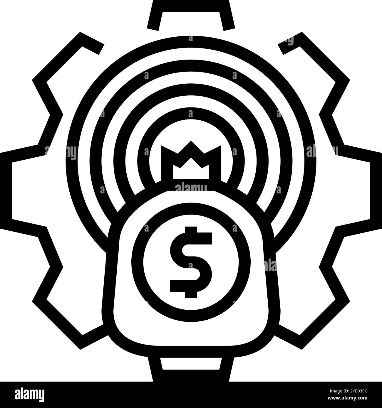 financial goals budget planning line icon vector illustration Stock ...