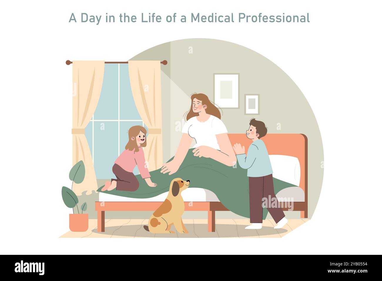 Medical professional life balance concept. Healthcare worker enjoying ...