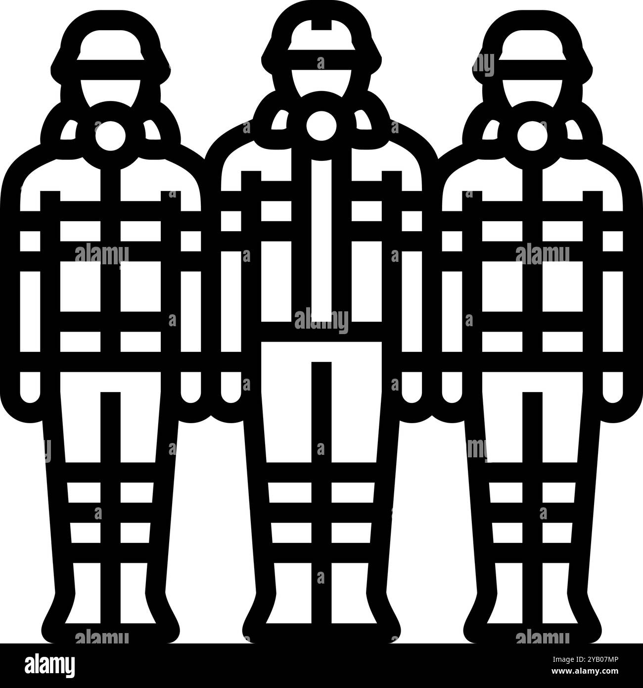 emergency rescue team line icon vector illustration Stock Vector Image ...