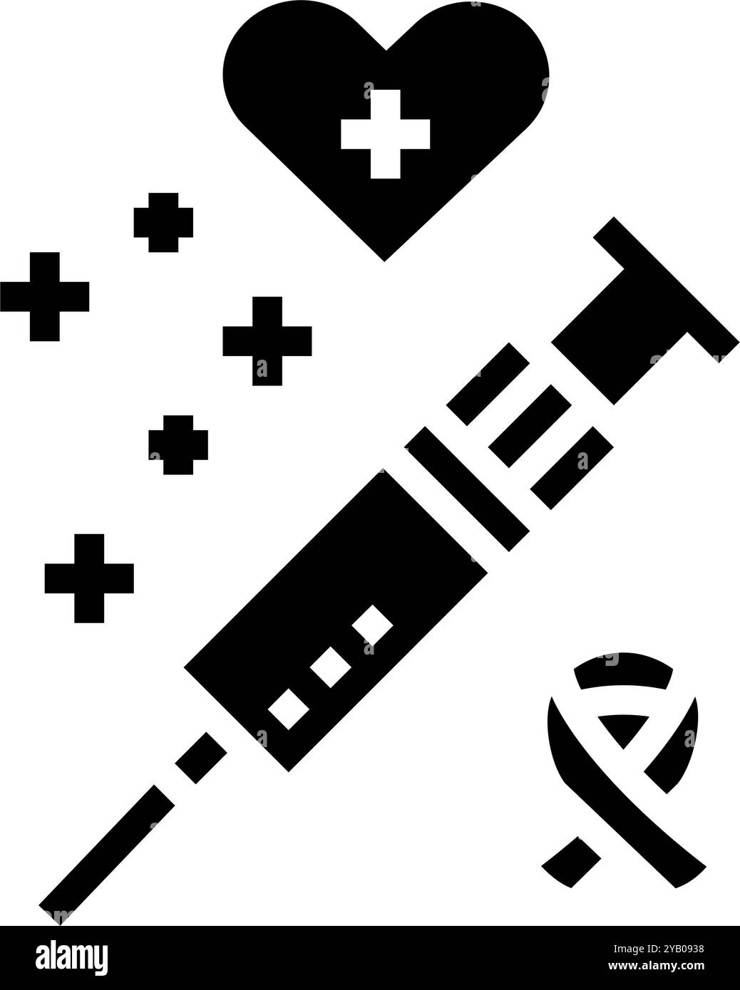 immunotherapy cancer treatment glyph icon vector illustration Stock ...