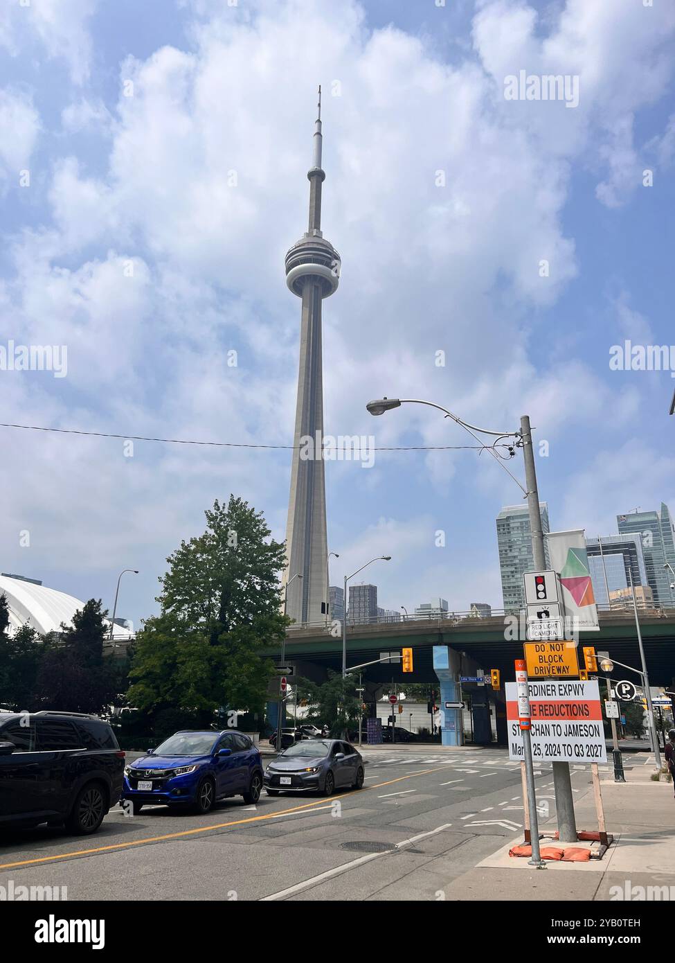 Discover the stunning CN Tower in Ontario, Canada—a must-visit landmark that captures the essence of the city #CNTower #Canada #Ontario #Travel - Smartphone Captured Stock Image