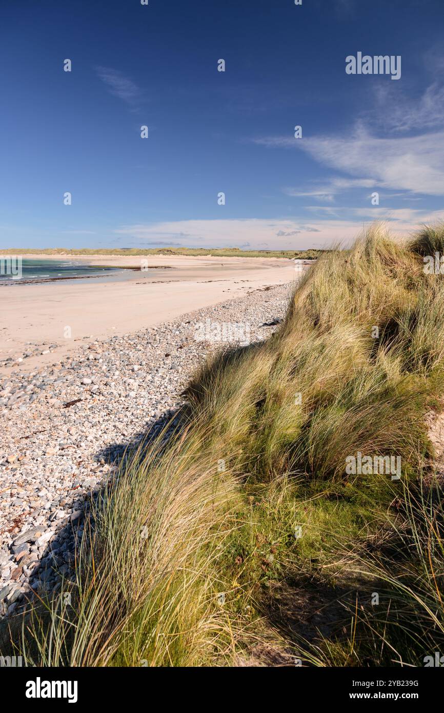 Sand dunes at Magheroarty beach, County Donegal, Republic of Ireland Stock Photo