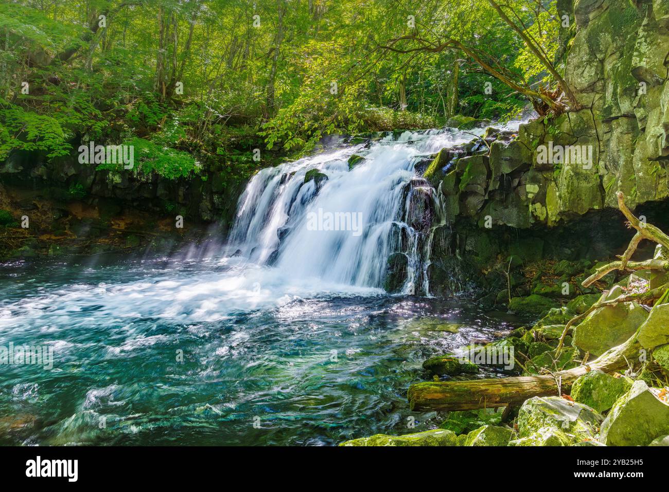 Tateshina-Otaki Falls in Nagano Prefecture, Japan, cascade over