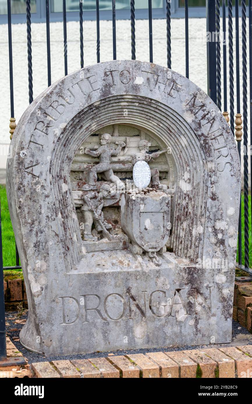 Drongan Miners Memorial a tribute to the miners Stock Photo