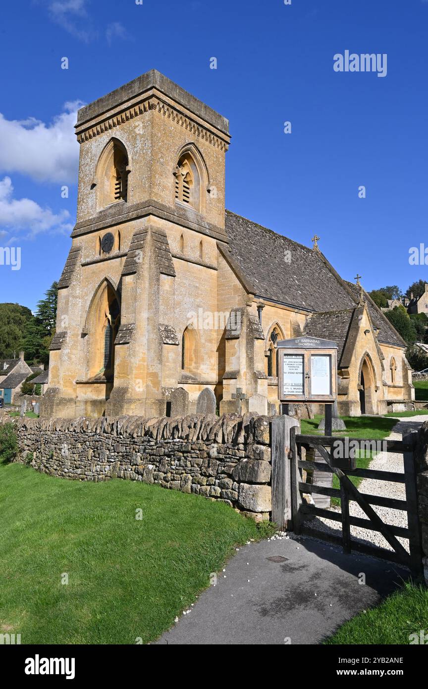 St Barnabas Church in the Cotswold village of Snowshill near Broadway Stock Photo